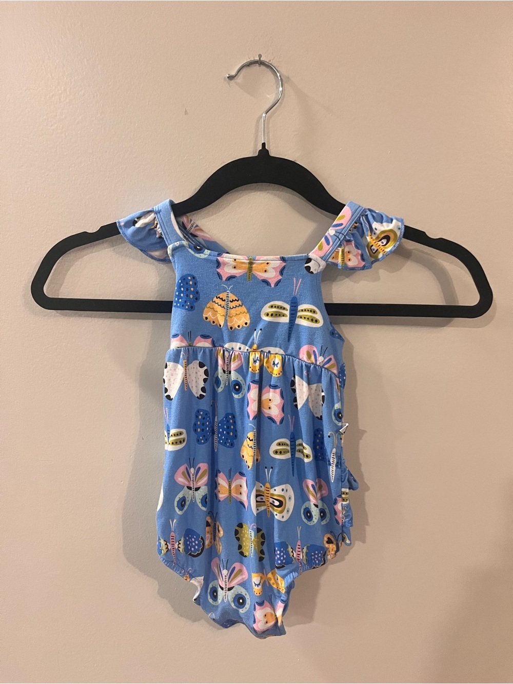 Kiki & Lulu Bamboo Blue Butterfly & Bug Print One-Piece